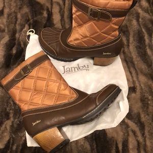 Jambu Quilted Boots Heel 10 Water Resistant